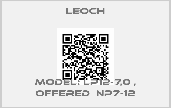 Leoch-Model: LP12-7,0 , offered  NP7-12