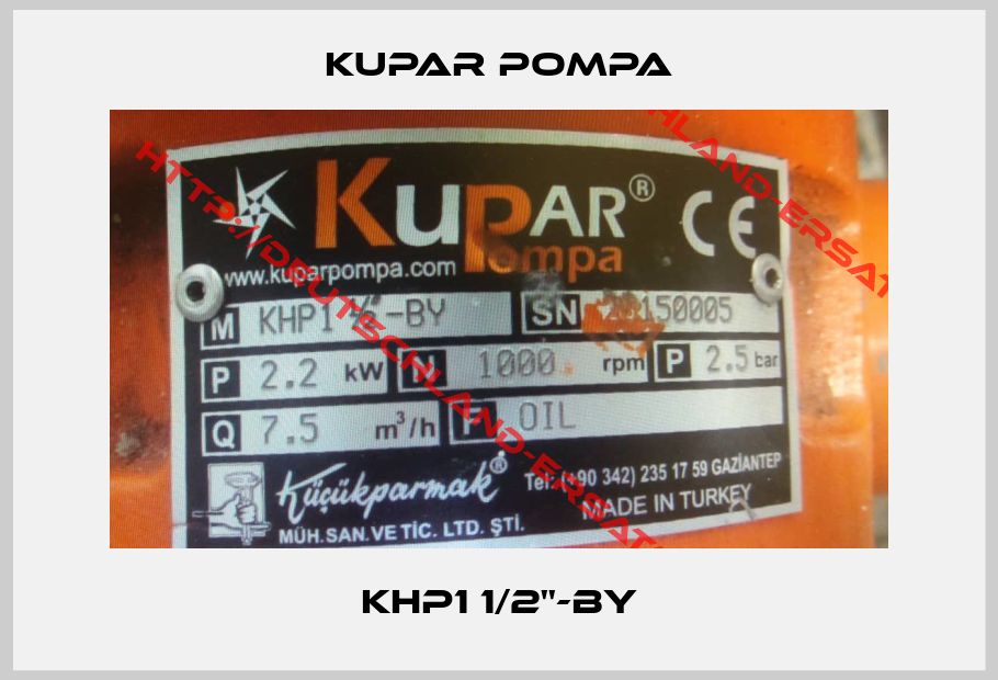 Kupar Pompa-KHP1 1/2''-BY