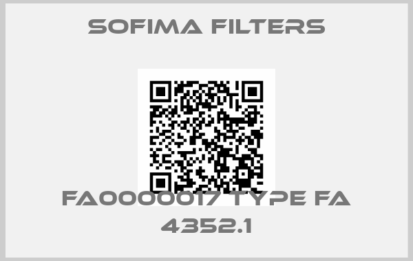 Sofima Filters-FA0000017 Type FA 4352.1