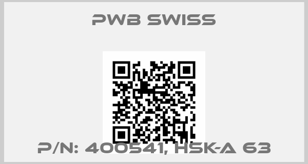 PWB Swiss-P/N: 400541, HSK-A 63