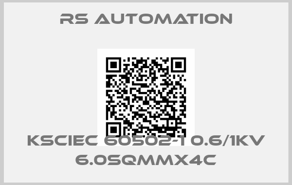 RS automation-KSCIEC 60502-1 0.6/1KV 6.0SQMMX4C
