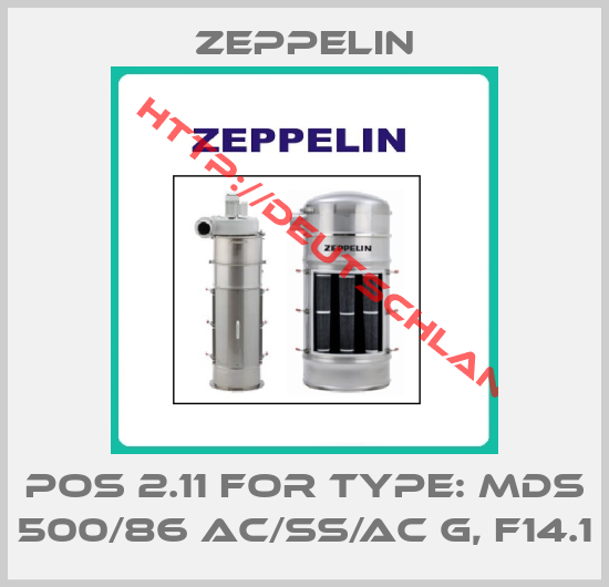 ZEPPELIN-POS 2.11 for Type: MDS 500/86 AC/SS/AC G, F14.1