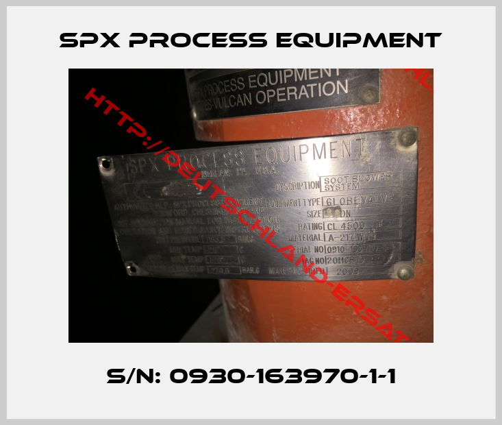 SPX PROCESS EQUIPMENT-S/N: 0930-163970-1-1