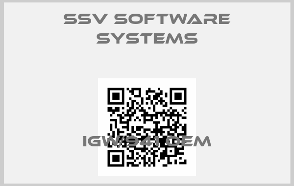 SSV SOFTWARE SYSTEMS-IGW/941 OEM