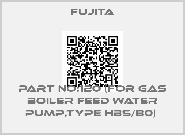 fujita-PART NO:120 (FOR GAS BOILER FEED WATER PUMP,TYPE HBS/80) 