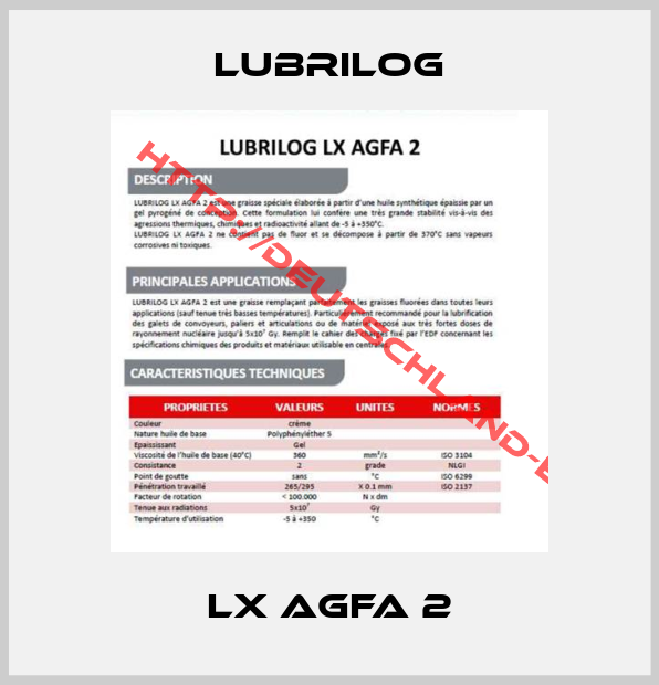 Lubrilog-LX AGFA 2