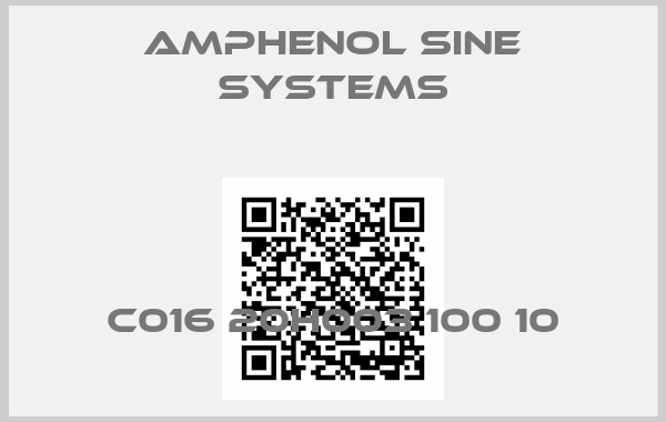 Amphenol Sine Systems-C016 20H003 100 10