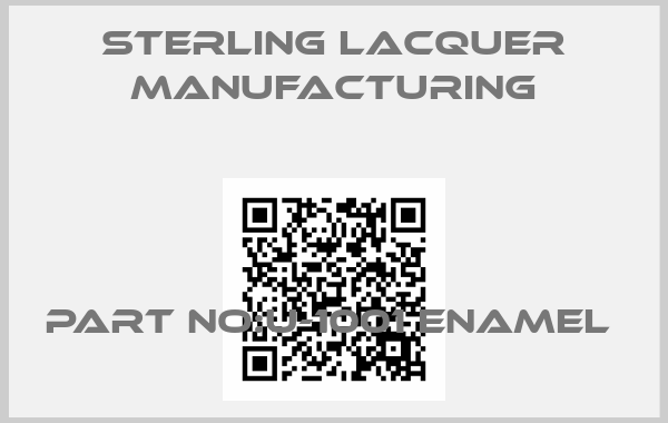 Sterling Lacquer Manufacturing-PART NO:U-1001 ENAMEL 