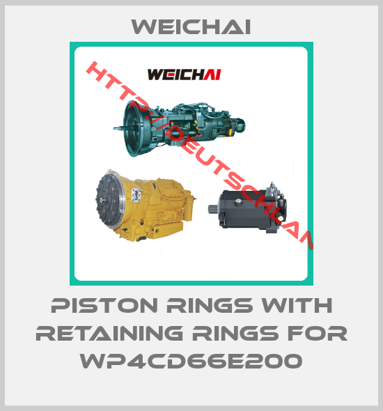 Weichai-Piston rings with retaining rings for WP4CD66E200