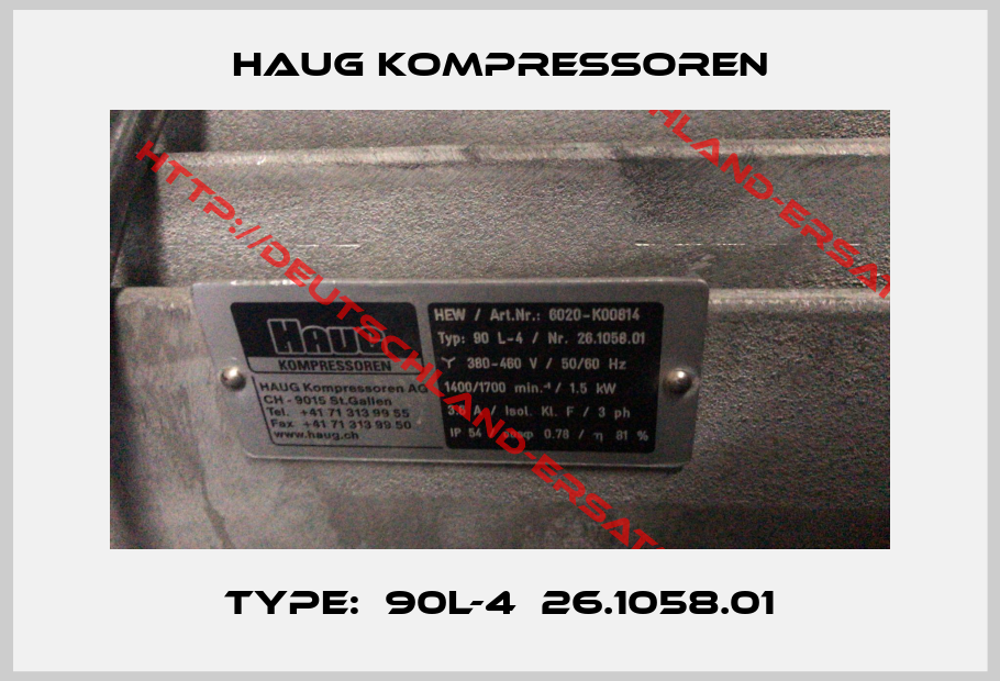HAUG KOMPRESSOREN-Type:  90L-4  26.1058.01