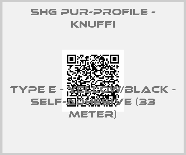 SHG Pur-profile - Knuffi-Type E - Yellow/Black - self-adhesive (33 meter)
