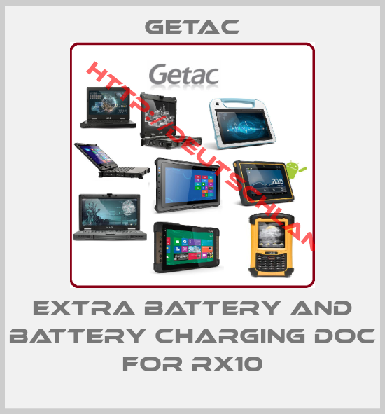 Getac-Extra battery and battery charging doc for RX10