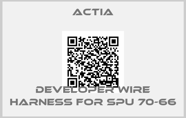 Actia-developer wire harness for SPU 70-66