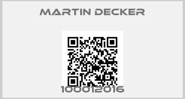 MARTIN DECKER-100012016