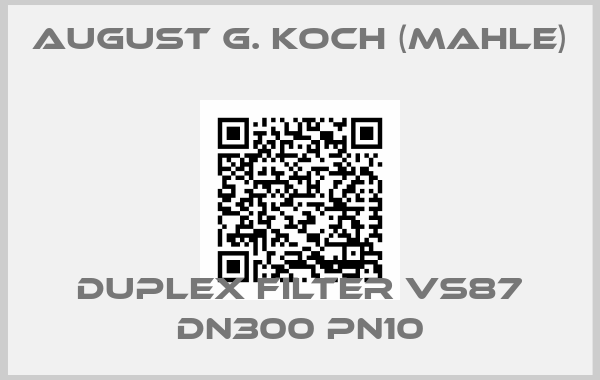 August G. Koch (Mahle)-Duplex filter VS87 DN300 PN10