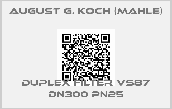 August G. Koch (Mahle)-Duplex filter VS87 DN300 PN25