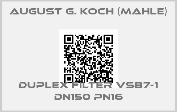 August G. Koch (Mahle)-Duplex filter VS87-1 DN150 PN16