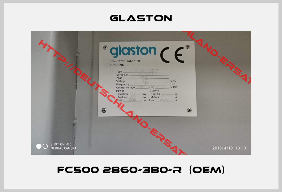 Glaston-FC500 2860-380-R  (OEM)