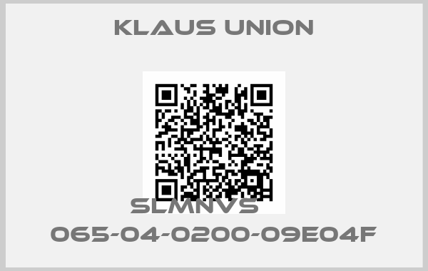 Klaus Union-SLMNVS      065-04-0200-09E04F