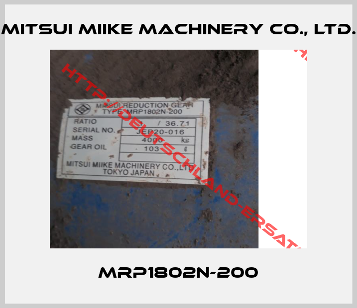 MITSUI MIIKE MACHINERY Co., Ltd.-MRP1802N-200