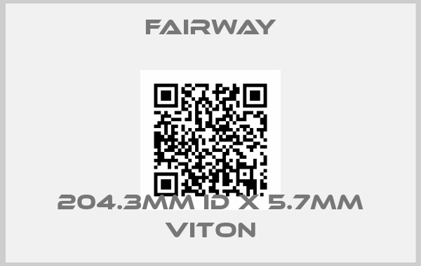 FAIRWAY-204.3mm id x 5.7mm Viton