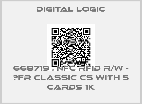 Digital Logic-668719 , NFC RFID R/W - µFR Classic CS with 5 cards 1k