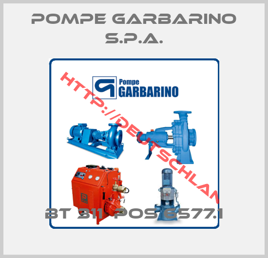 Pompe Garbarino S.P.A.-BT 311  POS 6577.1