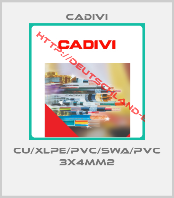 Cadivi-CU/XLPE/PVC/SWA/PVC 3x4mm2