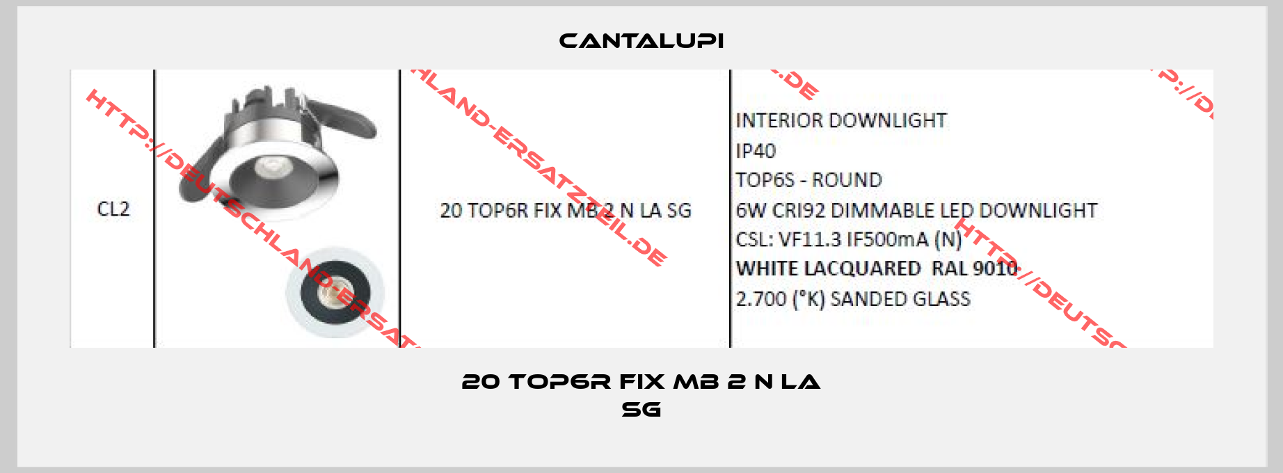 CANTALUPI-20 TOP6R FIX MB 2 N LA SG