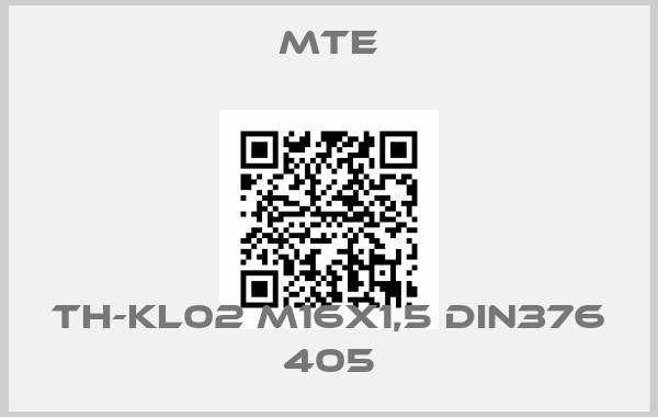 Mte-TH-KL02 M16X1,5 DIN376 405