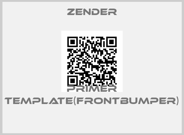 Zender-PRIMER TEMPLATE(FRONTBUMPER) 