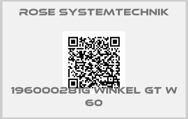 Rose Systemtechnik-196000281G Winkel GT W 60