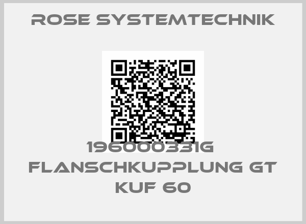 Rose Systemtechnik-196000331G  Flanschkupplung GT KUF 60