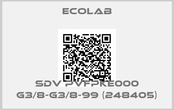 Ecolab-SDV PVFPKE000 G3/8-G3/8-99 (248405)