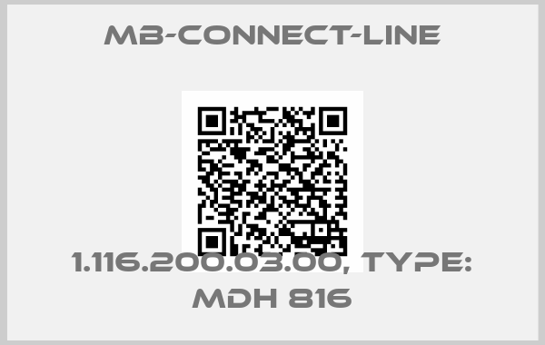mb-connect-line-1.116.200.03.00, Type: MDH 816