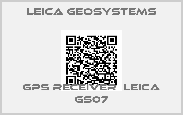 Leica Geosystems-GPS receiver  LEICA GS07