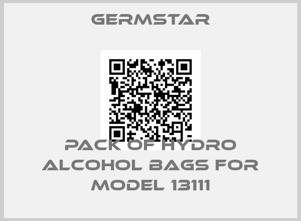 Germstar-pack of hydro alcohol bags for MODEL 13111
