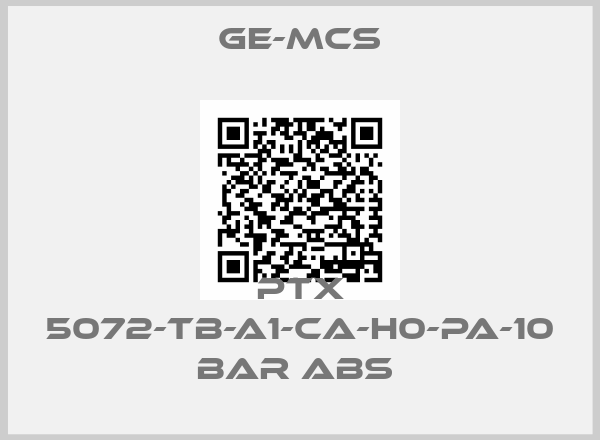 Ge-Mcs-PTX 5072-TB-A1-CA-H0-PA-10 BAR ABS 