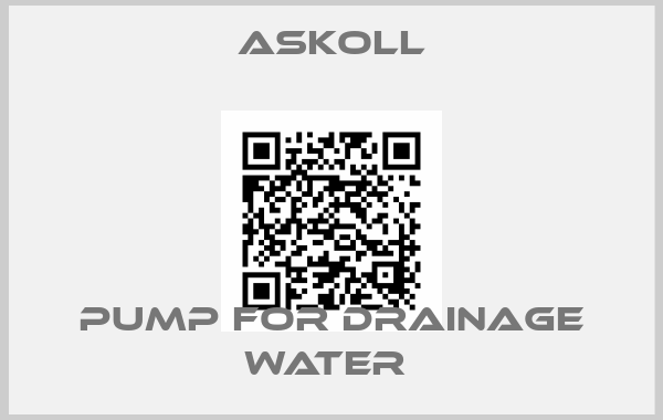 Askoll-PUMP FOR DRAINAGE WATER 