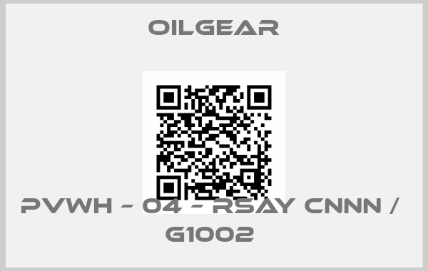 Oilgear-PVWH – 04 – RSAY CNNN /  G1002 