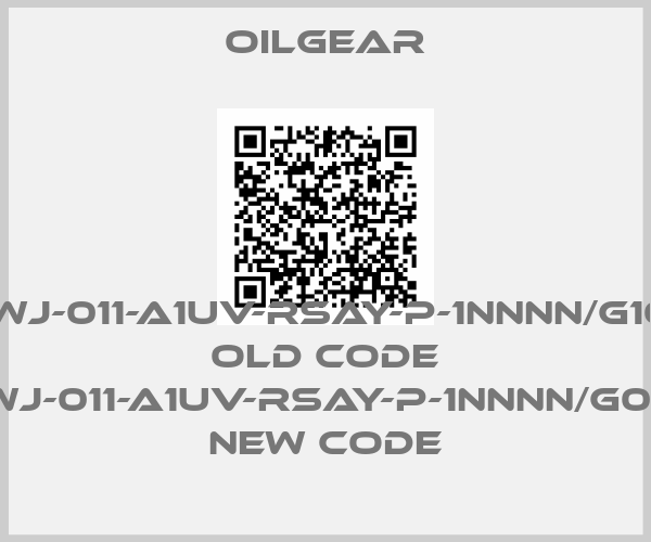 Oilgear-PVWJ-011-A1UV-RSAY-P-1NNNN/G1002 old code PVWJ-011-A1UV-RSAY-P-1NNNN/G0034 new code