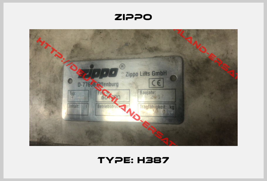 Zippo-Type: H387