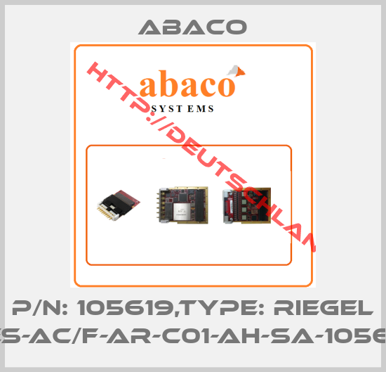 Abaco-P/N: 105619,Type: RIEGEL CES-AC/F-AR-C01-AH-SA-105619