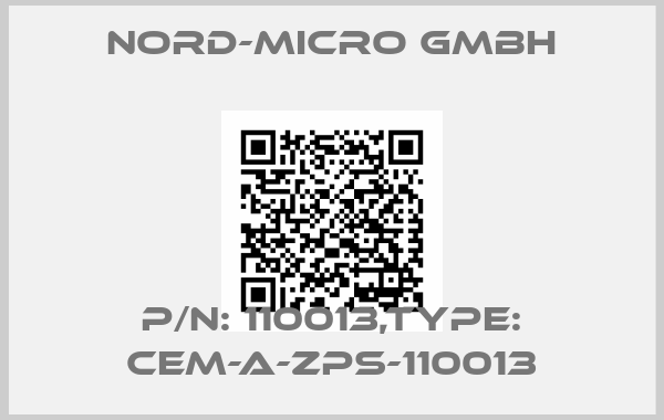 Nord-Micro GmbH-P/N: 110013,Type: CEM-A-ZPS-110013