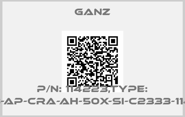 Ganz-P/N: 114223,Type: CET3-AP-CRA-AH-50X-SI-C2333-114223
