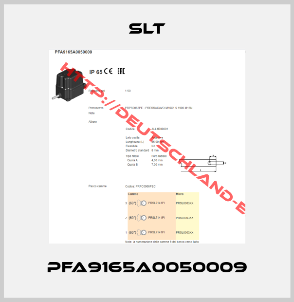 SLT-PFA9165A0050009