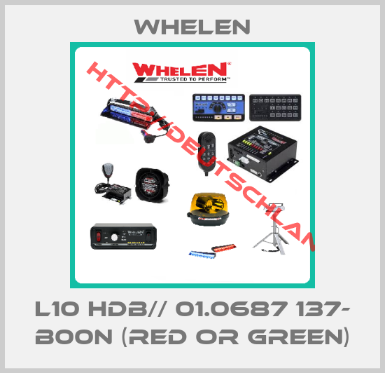 Whelen-L10 HDB// 01.0687 137- B00n (RED or Green)