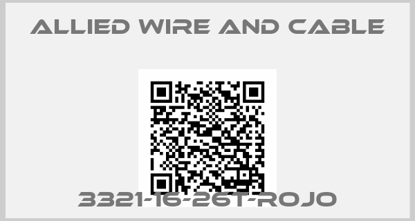 Allied Wire and Cable-3321-16-26T-ROJO