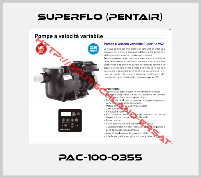 SuperFlo (Pentair)-PAC-100-0355