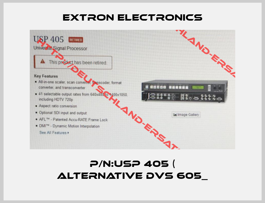 Extron Electronics-P/N:USP 405 ( alternative DVS 605_
